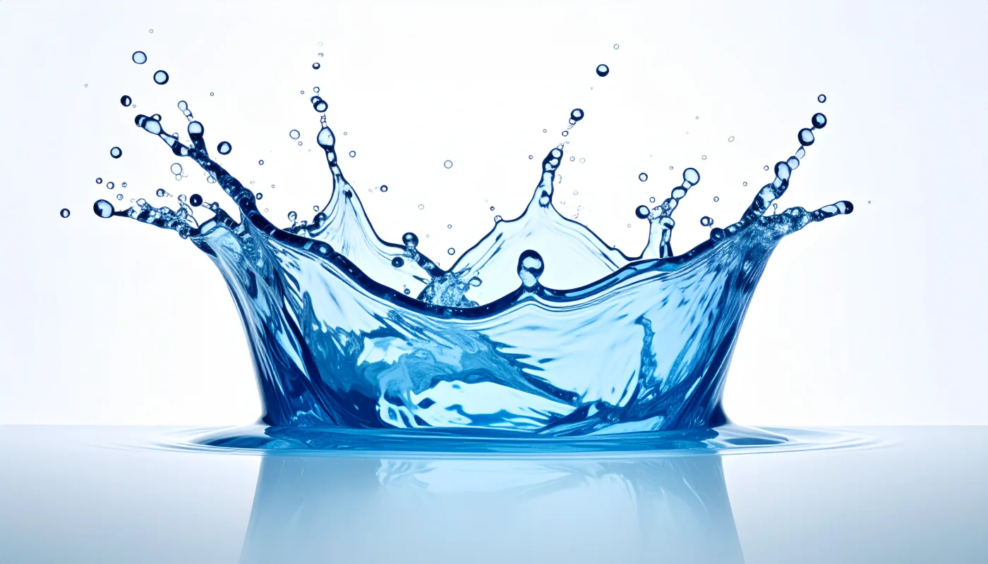 水しぶきの王冠。水面から立ち上る、王冠のような形状の水しぶきが印象的なイメージです。